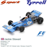 Modelauto 1:43 | Spark S7213 | Tyrrell 003 | Tyrrell F1 1971 #11 Monte Carlo / Monaco Grand Pri Modelauto 1:43 | Spark S7213 | Tyrrell 003 | Tyrrell F1 1971 #11 Monte Carlo / Monaco Grand Pri