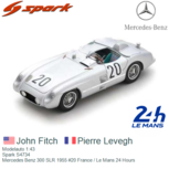 Modelauto 1:43 | Spark S4734 | Mercedes Benz 300 SLR 1955 #20 France / Le Mans 24 Hours Modelauto 1:43 | Spark S4734 | Mercedes Benz 300 SLR 1955 #20 France / Le Mans 24 Hours