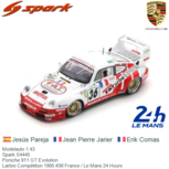 Modelauto 1:43 | Spark S4445 | Porsche 911 GT Evolution | Larbre Compétition 1995 #36 France / Le Mans 24 Hours Modelauto 1:43 | Spark S4445 | Porsche 911 GT Evolution | Larbre Compétition 1995 #36 France / Le Mans 24 Hours
