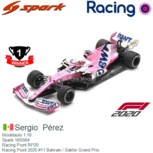Modelauto 1:18 | Spark 18S564 | Racing Point RP20 | Racing Point 2020 #11 Bahrain / Sakhir Grand Prix Modelauto 1:18 | Spark 18S564 | Racing Point RP20 | Racing Point 2020 #11 Bahrain / Sakhir Grand Prix