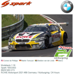 Modelauto 1:18 | Spark 18SG053 | BMW M6 GT3 | ROWE Motorsport 2021 #98 Germany / Nürburgring / 24 Hours Modelauto 1:18 | Spark 18SG053 | BMW M6 GT3 | ROWE Motorsport 2021 #98 Germany / Nürburgring / 24 Hours