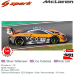 Modelauto 1:18 | Spark 18SB027 | McLaren 720S GT3 | Optimum Motorsport 2020 Belgium / Spa-Francorchamps / 24 Hours Modelauto 1:18 | Spark 18SB027 | McLaren 720S GT3 | Optimum Motorsport 2020 Belgium / Spa-Francorchamps / 24 Hours