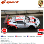 Modelauto 1:18 | Spark 18SB019 | Porsche 911 GT3 R | GPX Racing 2020 #12 Belgium / Spa-Francorchamps / 24 Hours Modelauto 1:18 | Spark 18SB019 | Porsche 911 GT3 R | GPX Racing 2020 #12 Belgium / Spa-Francorchamps / 24 Hours