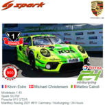 Modelauto 1:43 | Spark SG750 | Porsche 911 GT3 R | Manthey Racing 2021 #911 Germany / Nürburgring / 24 Hours Modelauto 1:43 | Spark SG750 | Porsche 911 GT3 R | Manthey Racing 2021 #911 Germany / Nürburgring / 24 Hours