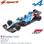 Modelauto 1:18 | Spark 18S581 | Alpine A521 | Alpine F1 2021 #31 Bahrain / Circuit Sakhir / Bahrain GP Modelauto 1:18 | Spark 18S581 | Alpine A521 | Alpine F1 2021 #31 Bahrain / Circuit Sakhir / Bahrain GP