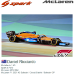Modelauto 1:43 | Spark S7670 | McLaren MCL35M | McLaren F1 2021 #3 Bahrain / Circuit Sakhir / Bahrain GP Modelauto 1:43 | Spark S7670 | McLaren MCL35M | McLaren F1 2021 #3 Bahrain / Circuit Sakhir / Bahrain GP