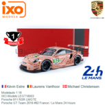 Modelauto 1:18 | IXO-Models LEGT18003 | Porsche 911 RSR LMGTE | Porsche GT Team 2018 #92 France / Le Mans 24 Hours Modelauto 1:18 | IXO-Models LEGT18003 | Porsche 911 RSR LMGTE | Porsche GT Team 2018 #92 France / Le Mans 24 Hours