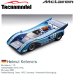 Modelauto 1:18 | Tecnomodel TM18-156C | McLaren M8F | Felder Racing Team 1972 Germany / Interserie Nürburgring Modelauto 1:18 | Tecnomodel TM18-156C | McLaren M8F | Felder Racing Team 1972 Germany / Interserie Nürburgring