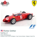 Modelauto 1:18 | CMR CMR172 | Ferrari 156 Sharknose | Scuderia Ferrari 1961 #6 Belgium / Spa-Francorchamps / Belgium Grand Pirx Modelauto 1:18 | CMR CMR172 | Ferrari 156 Sharknose | Scuderia Ferrari 1961 #6 Belgium / Spa-Francorchamps / Belgium Grand Pirx