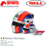 Helm 1:2 | Mini Helmet 4100012 | Bell Helmet | Alfa Romeo 2019 #99 Helm 1:2 | Mini Helmet 4100012 | Bell Helmet | Alfa Romeo 2019 #99