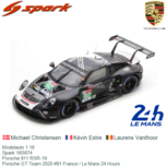 Modelauto 1:18 | Spark 18S674 | Porsche 911 RSR-19 | Porsche GT Team 2020 #91 France / Le Mans 24 Hours Modelauto 1:18 | Spark 18S674 | Porsche 911 RSR-19 | Porsche GT Team 2020 #91 France / Le Mans 24 Hours