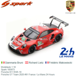 Modelauto 1:18 | Spark 18S673 | Porsche 911 RSR-19 | Porsche GT Team 2020 #91 France / Le Mans 24 Hours Modelauto 1:18 | Spark 18S673 | Porsche 911 RSR-19 | Porsche GT Team 2020 #91 France / Le Mans 24 Hours