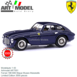 Modelauto 1:43 | Artmodel ART001 | Ferrari 166 MM Blauw Museo Maranello Modelauto 1:43 | Artmodel ART001 | Ferrari 166 MM Blauw Museo Maranello
