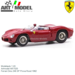Modelauto 1:43 | Artmodel ART020 | Ferrari Dino 246 SP Prova Rood 1962 Modelauto 1:43 | Artmodel ART020 | Ferrari Dino 246 SP Prova Rood 1962