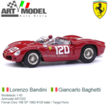 Modelauto 1:43 | Artmodel ART022 | Ferrari Dino 196 SP 1962 #120 italië / Targa Florio Modelauto 1:43 | Artmodel ART022 | Ferrari Dino 196 SP 1962 #120 italië / Targa Florio
