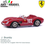 Modelauto 1:43 | Artmodel ART027 | Ferrari 500 TRC Scaglietti 1959 #102 Santa Barbara Modelauto 1:43 | Artmodel ART027 | Ferrari 500 TRC Scaglietti 1959 #102 Santa Barbara