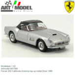 Modelauto 1:43 | Artmodel ART085 | Ferrari 250 California America top-up metal Zilver 1960 Modelauto 1:43 | Artmodel ART085 | Ferrari 250 California America top-up metal Zilver 1960