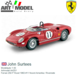 Modelauto 1:43 | Artmodel Art251 | Ferrari 250 P Rood 1963 #11 Noord Amerika / Riverside Modelauto 1:43 | Artmodel Art251 | Ferrari 250 P Rood 1963 #11 Noord Amerika / Riverside