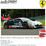 Modelauto 1:43 | Looksmart LSRC104 | Ferrari 488 GT3 | AF Corse 2021 #53 Belgium / Spa-Francorchamps / 24 Hours Modelauto 1:43 | Looksmart LSRC104 | Ferrari 488 GT3 | AF Corse 2021 #53 Belgium / Spa-Francorchamps / 24 Hours