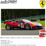 Modelauto 1:43 | Looksmart LSRC105 | Ferrari 488 GT3 | AF Corse 2021 #52 Belgium / Spa-Francorchamps / 24 Hours Modelauto 1:43 | Looksmart LSRC105 | Ferrari 488 GT3 | AF Corse 2021 #52 Belgium / Spa-Francorchamps / 24 Hours