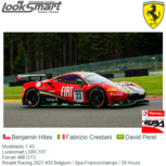 Modelauto 1:43 | Looksmart LSRC107 | Ferrari 488 GT3 | Rinaldi Racing 2021 #33 Belgium / Spa-Francorchamps / 24 Hours Modelauto 1:43 | Looksmart LSRC107 | Ferrari 488 GT3 | Rinaldi Racing 2021 #33 Belgium / Spa-Francorchamps / 24 Hours