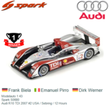 Modelauto 1:43 | Spark S0680 | Audi R10 TDI 2007 #2 USA / Sebring / 12 Hours Modelauto 1:43 | Spark S0680 | Audi R10 TDI 2007 #2 USA / Sebring / 12 Hours