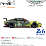 Bouwpakket 1:24 | Profil 24 P24129 | Aston Martin Vantage | Aston Martin Racing 2020 #95 France / Le Mans 24 Hours Bouwpakket 1:24 | Profil 24 P24129 | Aston Martin Vantage | Aston Martin Racing 2020 #95 France / Le Mans 24 Hours