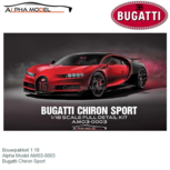 Bouwpakket 1:18 | Alpha Model AM03-0003 | Bugatti Chiron Sport Bouwpakket 1:18 | Alpha Model AM03-0003 | Bugatti Chiron Sport