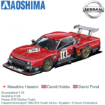Bouwpakket 1:24 | Aoshima 6124 | Nissan R30 Skyline Turbo | Hasemi Motorsport 1982 #14 South Africa / Kyalami / 9 Hours Endurance Bouwpakket 1:24 | Aoshima 6124 | Nissan R30 Skyline Turbo | Hasemi Motorsport 1982 #14 South Africa / Kyalami / 9 Hours Endurance