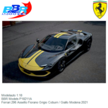Modelauto 1:18 | BBR Models P18211A | Ferrari 296 Assetto Fiorano Grigio Coburn / Giallo Modena 2021 Modelauto 1:18 | BBR Models P18211A | Ferrari 296 Assetto Fiorano Grigio Coburn / Giallo Modena 2021