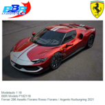 Modelauto 1:18 | BBR Models P18211B | Ferrari 296 Assetto Fiorano Rosso Fiorano / Argento Nurburgring 2021 Modelauto 1:18 | BBR Models P18211B | Ferrari 296 Assetto Fiorano Rosso Fiorano / Argento Nurburgring 2021