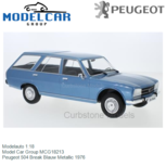 Modelauto 1:18 | Model Car Group MCG18213 | Peugeot 504 Break Blauw Metallic 1976 Modelauto 1:18 | Model Car Group MCG18213 | Peugeot 504 Break Blauw Metallic 1976