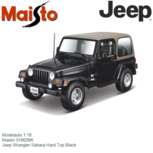 Modelauto 1:18 | Maisto 31662BK | Jeep Wrangler Sahara Hard Top Black Modelauto 1:18 | Maisto 31662BK | Jeep Wrangler Sahara Hard Top Black