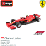 Modelauto 1:18 | Bburago 16808L | Ferrari SF1000 | Scuderia Ferrari 2020 #16 Modelauto 1:18 | Bburago 16808L | Ferrari SF1000 | Scuderia Ferrari 2020 #16
