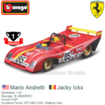 Modelauto 1:43 | Bburago 18-36302RED | Ferrari 312P | Scuderia Ferrari 1972 #85 USA / Watkins Glen Modelauto 1:43 | Bburago 18-36302RED | Ferrari 312P | Scuderia Ferrari 1972 #85 USA / Watkins Glen