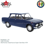 Modelauto 1:18 | CMR 18147BL | Alfa Romeo Giulia Nuova Super Dark Blue 1974 Modelauto 1:18 | CMR 18147BL | Alfa Romeo Giulia Nuova Super Dark Blue 1974