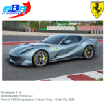 Modelauto 1:18 | BBR Models P18207A2 | Ferrari 812 Competizione Coburn Grey / Giallo Fly 2021 Modelauto 1:18 | BBR Models P18207A2 | Ferrari 812 Competizione Coburn Grey / Giallo Fly 2021