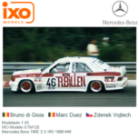 Modelauto 1:43 | IXO-Models GTM125 | Mercedes Benz 190E 2.3-16V 1986 #46 Modelauto 1:43 | IXO-Models GTM125 | Mercedes Benz 190E 2.3-16V 1986 #46