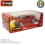Modelauto 1:18 | Bburago BURA11021R | Alfa Romeo 8C Rood metallic 2007 Modelauto 1:18 | Bburago BURA11021R | Alfa Romeo 8C Rood metallic 2007