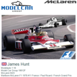 Modelauto 1:18 | Model Car Group 18612F | McLaren M23 | Marlbore McLaren F1 1976 #11 France / Paul Ricard / French Grand Prix Modelauto 1:18 | Model Car Group 18612F | McLaren M23 | Marlbore McLaren F1 1976 #11 France / Paul Ricard / French Grand Prix