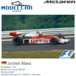 Modelauto 1:18 | Model Car Group 18613F | McLaren M23 | Marlbore McLaren F1 1976 #11 Germany Modelauto 1:18 | Model Car Group 18613F | McLaren M23 | Marlbore McLaren F1 1976 #11 Germany