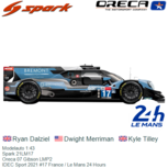 Modelauto 1:43 | Spark 21LM17 | Oreca 07 Gibson LMP2 | IDEC Sport 2021 #17 France / Le Mans 24 Hours Modelauto 1:43 | Spark 21LM17 | Oreca 07 Gibson LMP2 | IDEC Sport 2021 #17 France / Le Mans 24 Hours