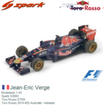 Modelauto 1:43 | Spark S3083 | Toro Rosso STR9 | Toro Rosso 2014 #25 Australië / Adelade Modelauto 1:43 | Spark S3083 | Toro Rosso STR9 | Toro Rosso 2014 #25 Australië / Adelade