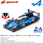 Modelauto 1:43 | Spark S7919 | Alpine A470 Gibson LMP2 | Signatech Alpine Matmut 2019 #36 France / Le Mans 24 Hours Modelauto 1:43 | Spark S7919 | Alpine A470 Gibson LMP2 | Signatech Alpine Matmut 2019 #36 France / Le Mans 24 Hours