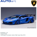 Modelauto 1:18 | Autoart 79183 | Lamborghini Aventador Liberty Walk Hyper Blue 2018 Modelauto 1:18 | Autoart 79183 | Lamborghini Aventador Liberty Walk Hyper Blue 2018