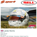 Helm 1:5 | Spark 5HF067 | Bell Helmet | McLaren F1 2021 #4 Britain / Silverstone / British Grand Prix Helm 1:5 | Spark 5HF067 | Bell Helmet | McLaren F1 2021 #4 Britain / Silverstone / British Grand Prix