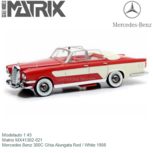 Modelauto 1:43 | Matrix MX41302-021 | Mercedes Benz 300C Ghia Alungata Red / White 1956 Modelauto 1:43 | Matrix MX41302-021 | Mercedes Benz 300C Ghia Alungata Red / White 1956
