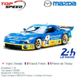 Modelauto 1:18 | Top Speed TS0360 | Mazda RX-7 IMSA GTS | Team Arnature 1994 #74 France / Le Mans 24 Hours Modelauto 1:18 | Top Speed TS0360 | Mazda RX-7 IMSA GTS | Team Arnature 1994 #74 France / Le Mans 24 Hours