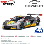 Modelauto 1:18 | Top Speed TS0381 | Chevrolet Corvette C8.R LMGTE-PRO | Corvette Racing 2021 #64 France / Le Mans 24 Hours Modelauto 1:18 | Top Speed TS0381 | Chevrolet Corvette C8.R LMGTE-PRO | Corvette Racing 2021 #64 France / Le Mans 24 Hours