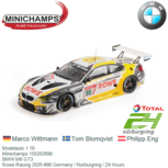 Modelauto 1:18 | Minichamps 155202698 | BMW M6 GT3 | Rowe Racing 2020 #98 Germany / Nürburgring / 24 Hours Modelauto 1:18 | Minichamps 155202698 | BMW M6 GT3 | Rowe Racing 2020 #98 Germany / Nürburgring / 24 Hours